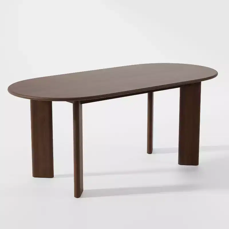 PexFix 67x33.5 Soild Wood Dining Table Oval Kitchen Tables