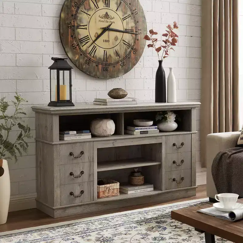 Wood & MDF Farmhouse TV Stand for TVs up to 65''