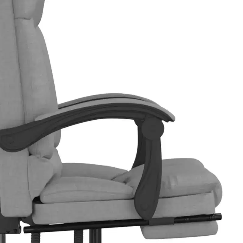 vidaXL Massage Office Chair Light gray Polyester (fabric), Metal, Plywood