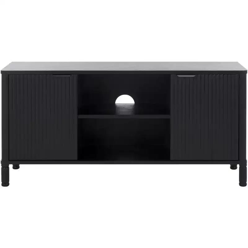 2-Door TV Stand | Desert Brown / Matte Black / Natural | Fits up to 43