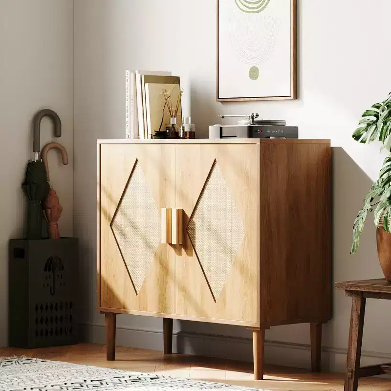 2-Door Sideboard Cabinet with Adjustable Shelves