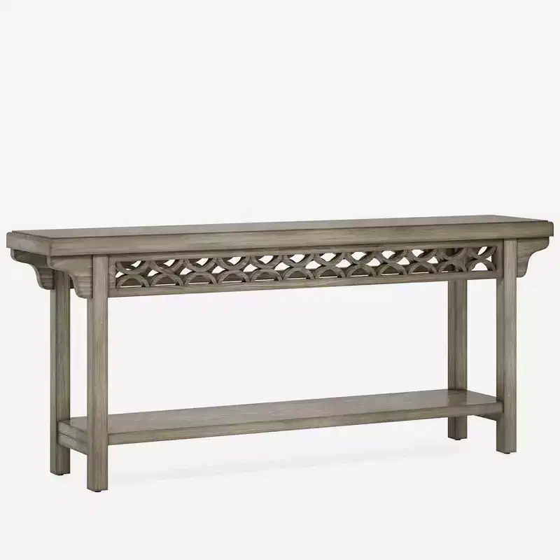Lantine 70.8 Solid Wood Long Console Table, Farmhouse Couch Table with Storage, Narrow Sofa Table for Living Room Entryway Hallway