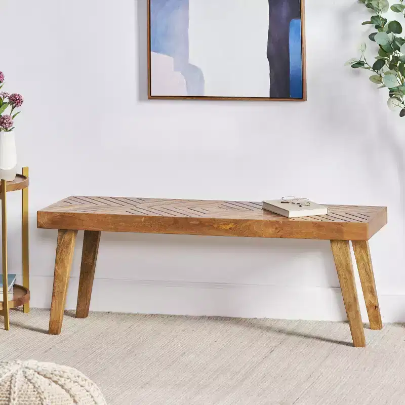 GDFStudio Hawley Boho Handmade Mango Wood Bench