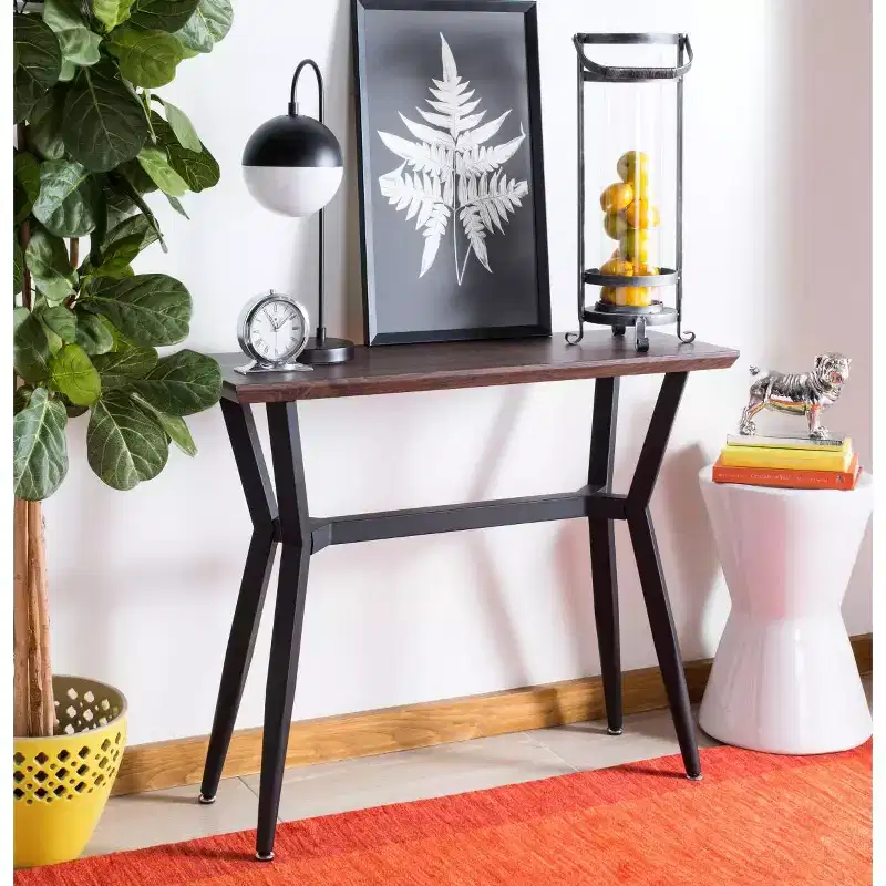 Andrew Console Table - CNS7002A - Brown/Black - Safavieh