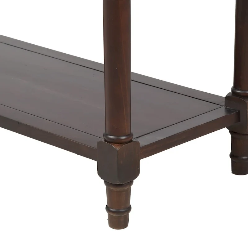 Modern Console Table with Two Drawers and Bottom Shelf