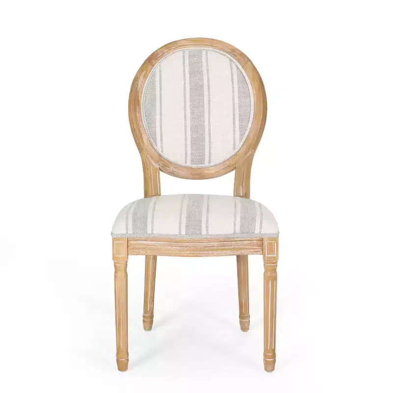 GDFStudio Newman Traditional Upholstered Rubberwood Dining Chairs (Set of 4)