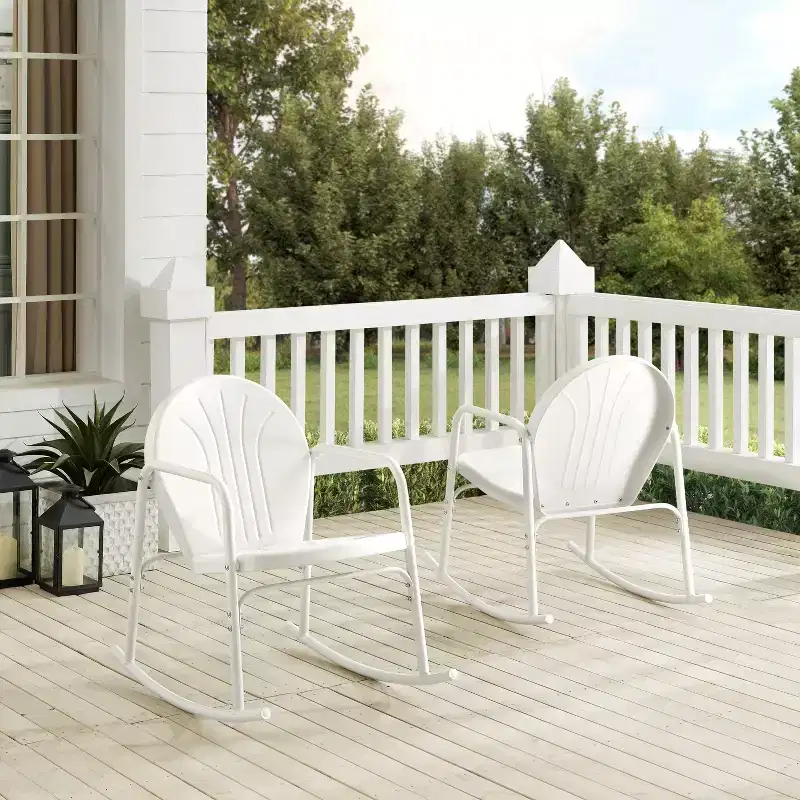 Griffith Set of 2 Metal Rocking Chairs - Crosley