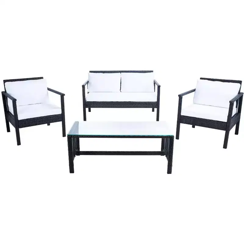 Garnen 4 Piece Living Set - Indoor/Outdoor - PAT7714 - Safavieh