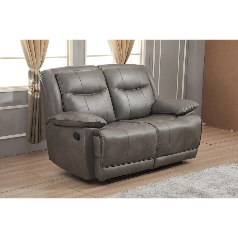 Betsy Furniture 3 Piece Bonded Leather Reclining Living Room Set, Sofa, Loveseat and Glider Chair
