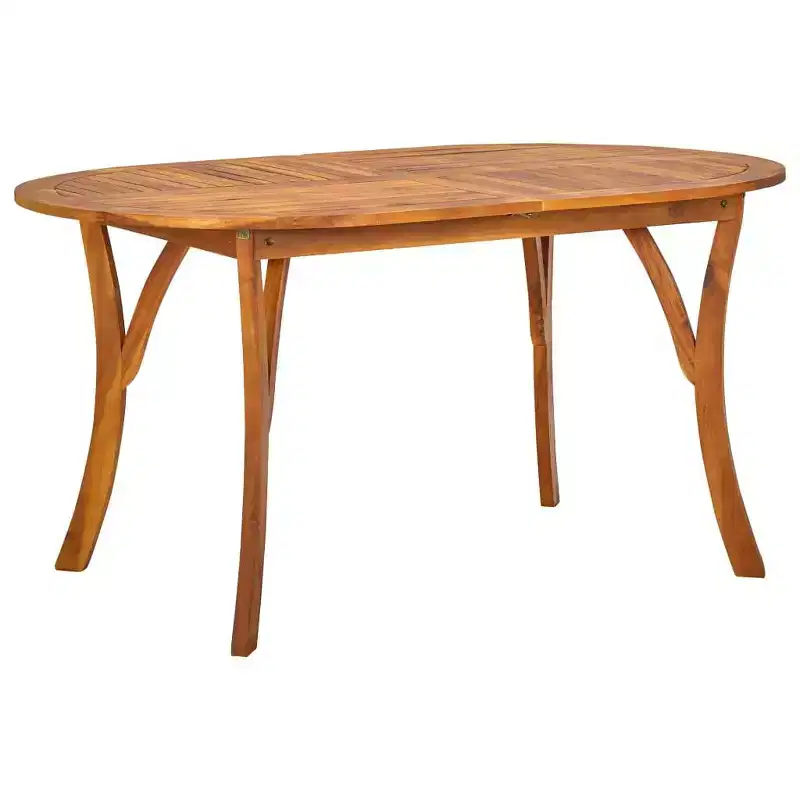 vidaXL Dining Set Solid Acacia Wood Medium Foldable Dining Set
