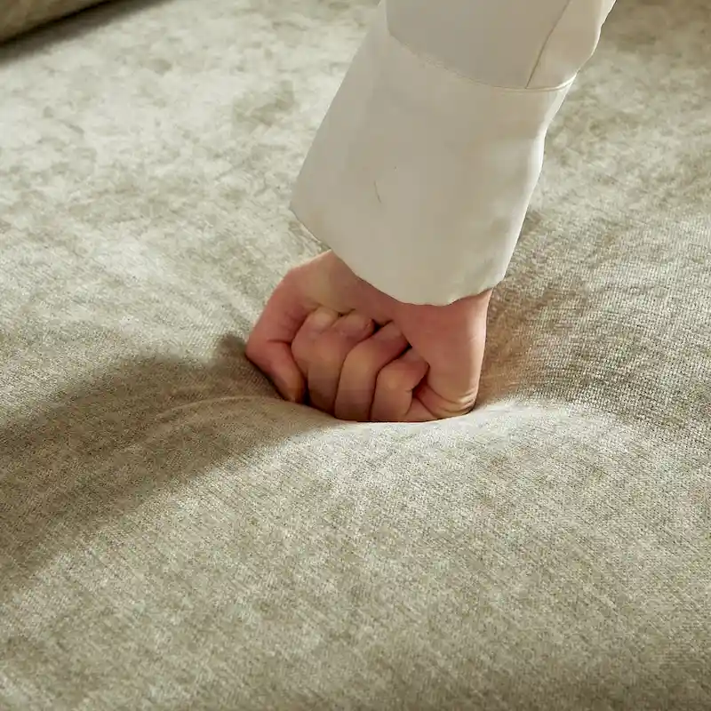 Linen 6-Seat Modular Sofa Set with 3+3 Seater Combo and Wooden Frame & 4 Pillows