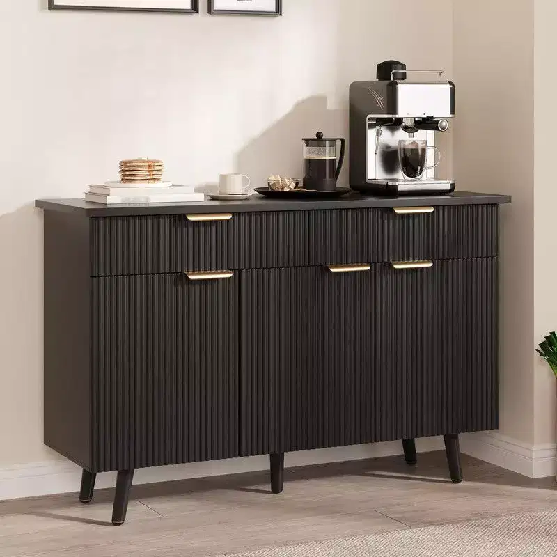 47-Inch Fluted Sideboard Buffet Cabinet with Storage