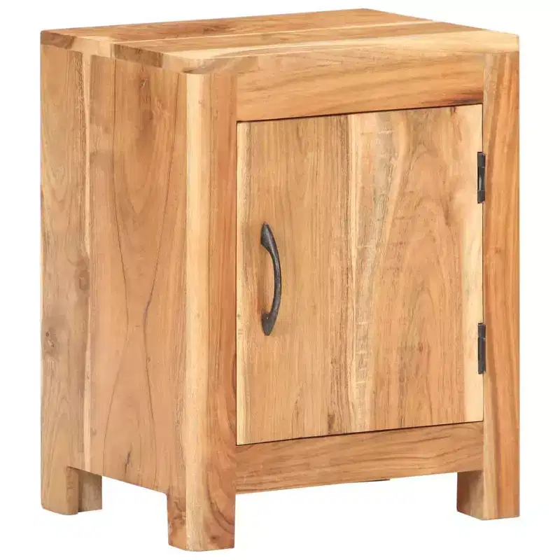 Bedside Cabinet 15.7x11.8x19.7 Solid Acacia Wood