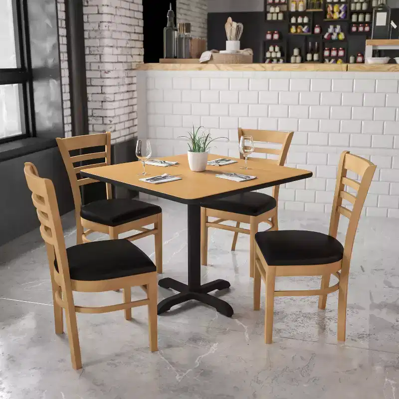 Flash Furniture Ladder Back Wooden Restaurant Chair