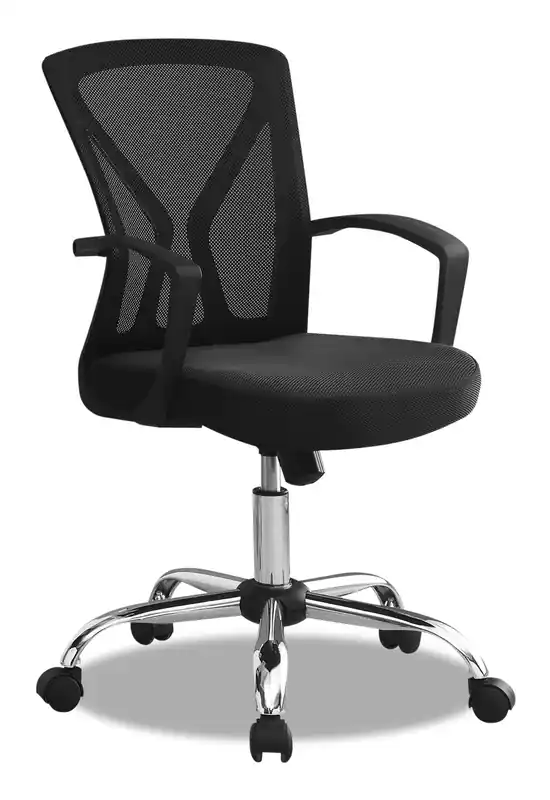 23.5 Office Chair with Mesh Back - Black/Chrome