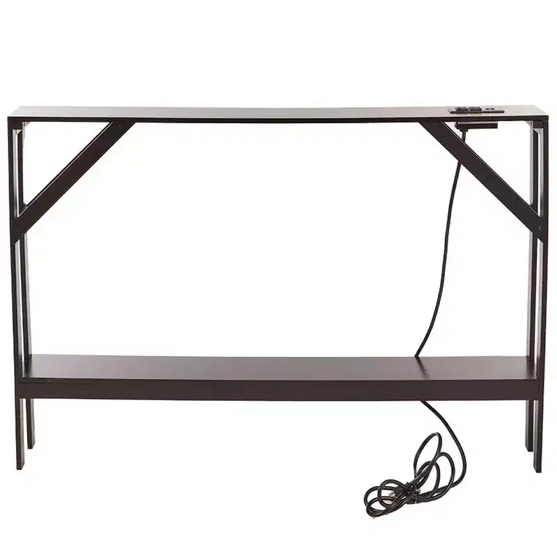 Narrow Console Table with Built-in Outlet, 33