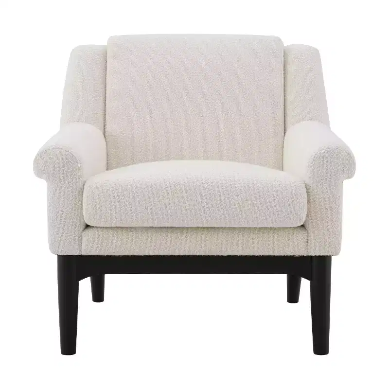 Pine & Plywood Flared-Arm Accent Chair 31''W x 33''H