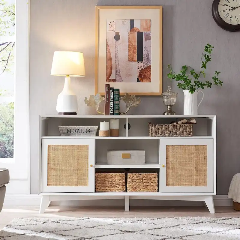 Mid Century Modern TV Stand, Highboy Entertainment Center, TV Console