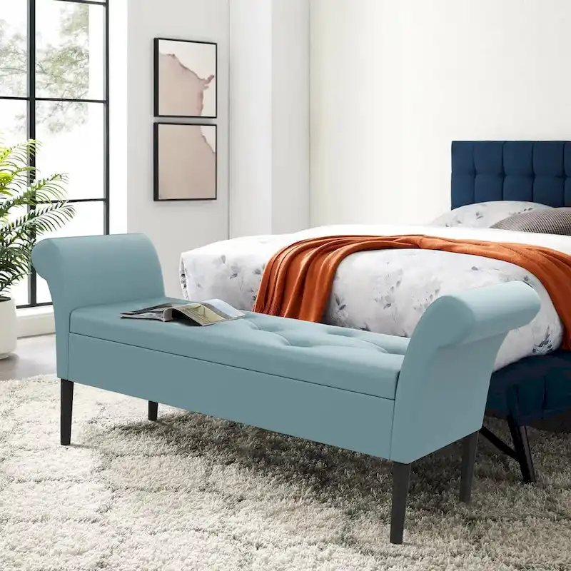 Storage Bench Tufted Bed Bench Entryway Bench