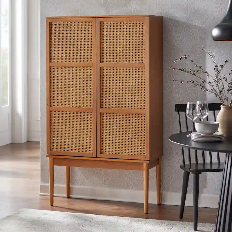 Lifestorey Maxima Cane 2-Door Cabinet