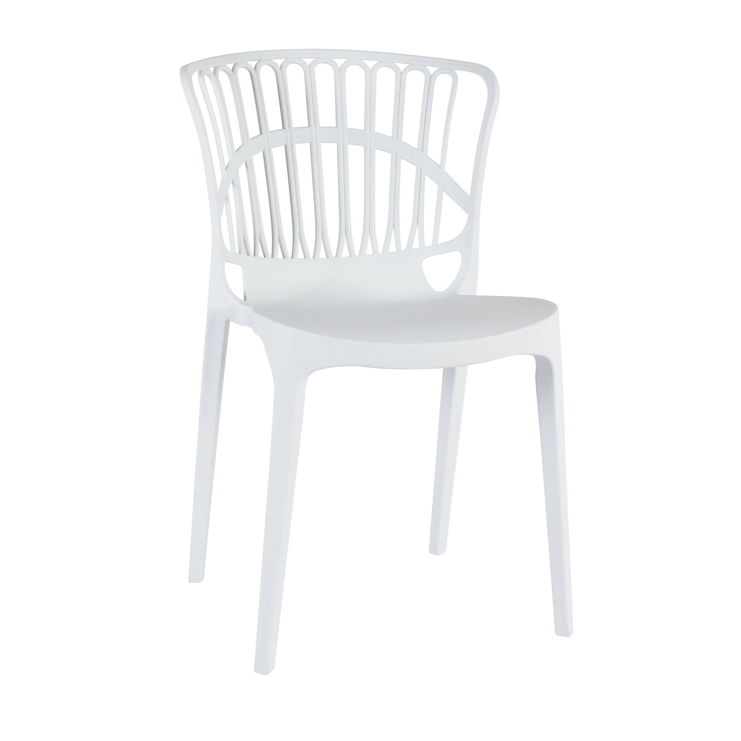 Romy Coastal Upholstered Dining Chair Crisp White