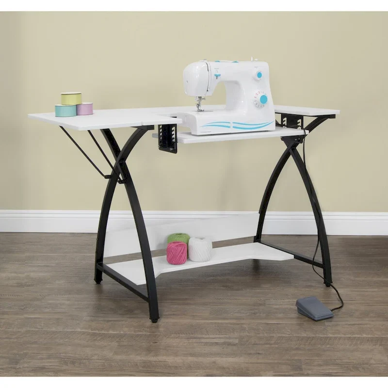Sew Ready Comet Plus Black Metal Frame MDF Top Craft,Sewing, Office Table