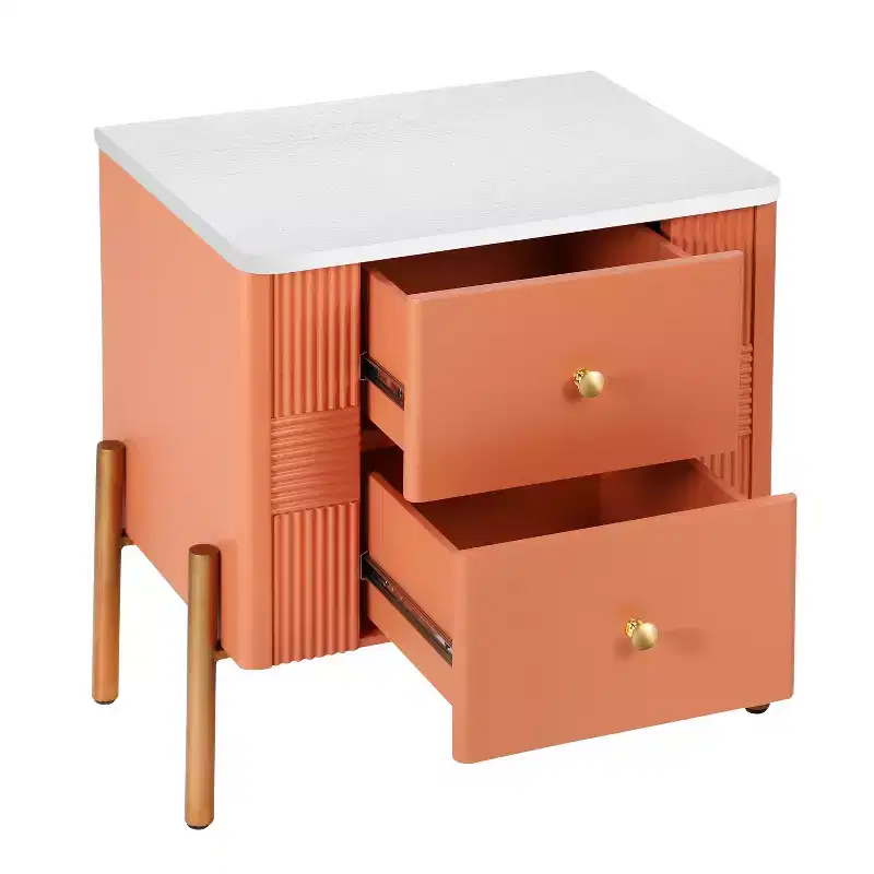 Christopher Knight Home Eilidh Modern Wood and Metal Nightstand with 2 Drawers