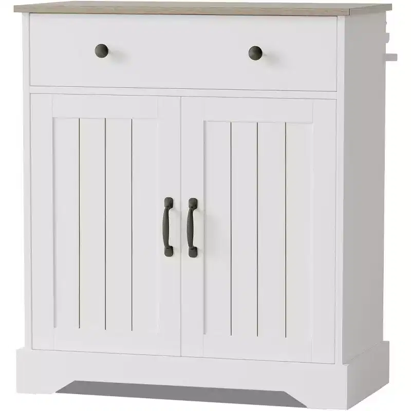 29.5 Modern Sideboard Buffet Cabinet, Modern Coffee Bar Buffet Table, Adjustable Shelves, Wood Kitchen Pantry, for Living Room, Entryway