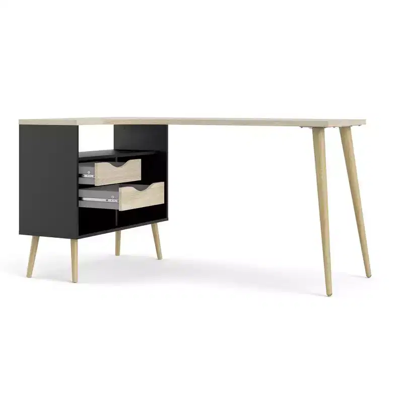 Tvilum, Diana 2 Drawer, 3 Shelf Desk