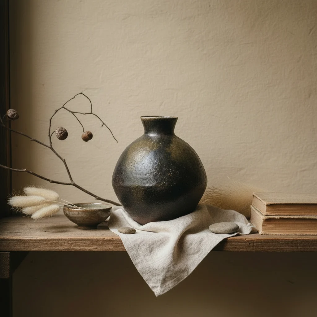 Yohen Ash Ceramic Vase