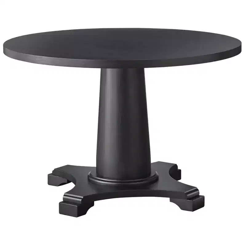 Buylateral Atwood 45" Round Pedestal Dining Table Matte Black