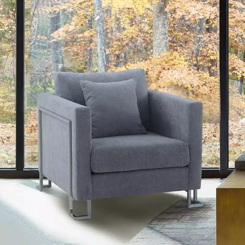 Fabric Upholstered Accent Chair 34''H x 35''W x 35''D