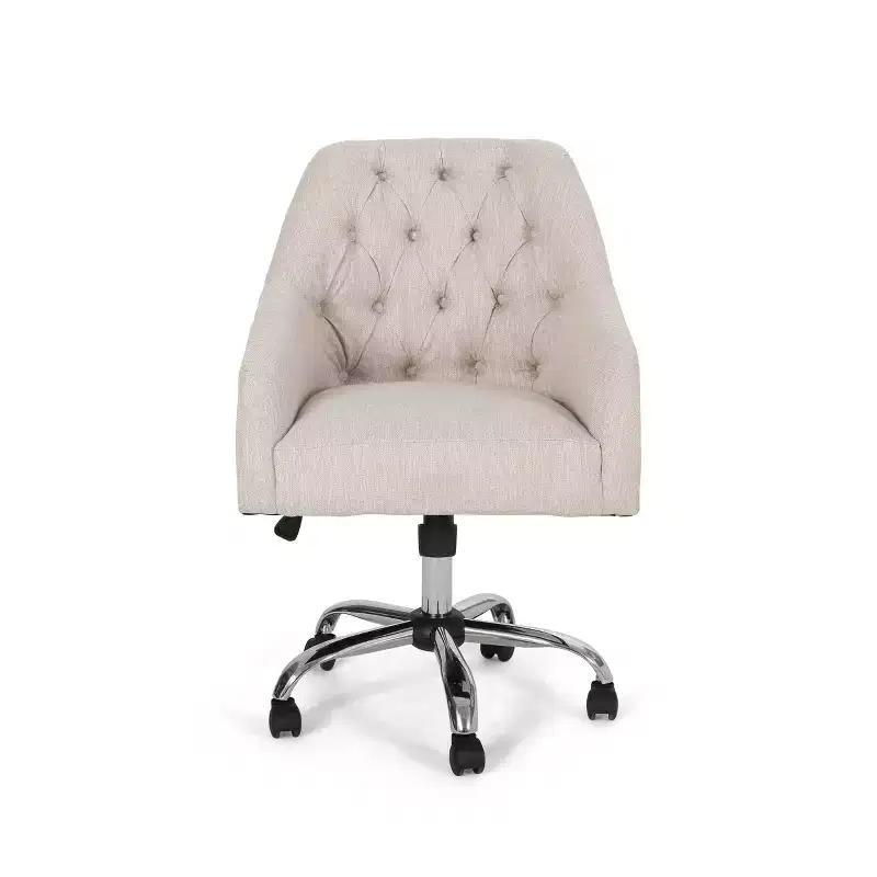 Tufted Home Office Chair with Swivel Base Adjustable Height