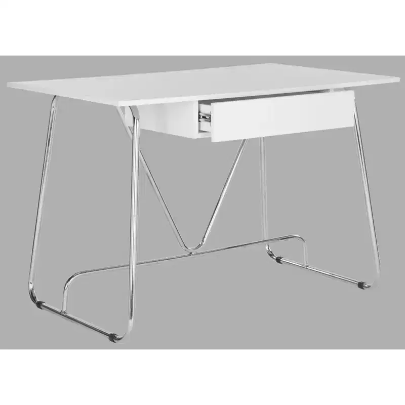 Molloy Desk - FOX2212 - White/Chrome - Safavieh Couture