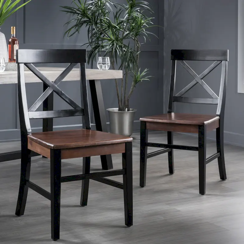 Anele Farmhouse Acacia Dining Chairs (Set of 2) by GDFStudio