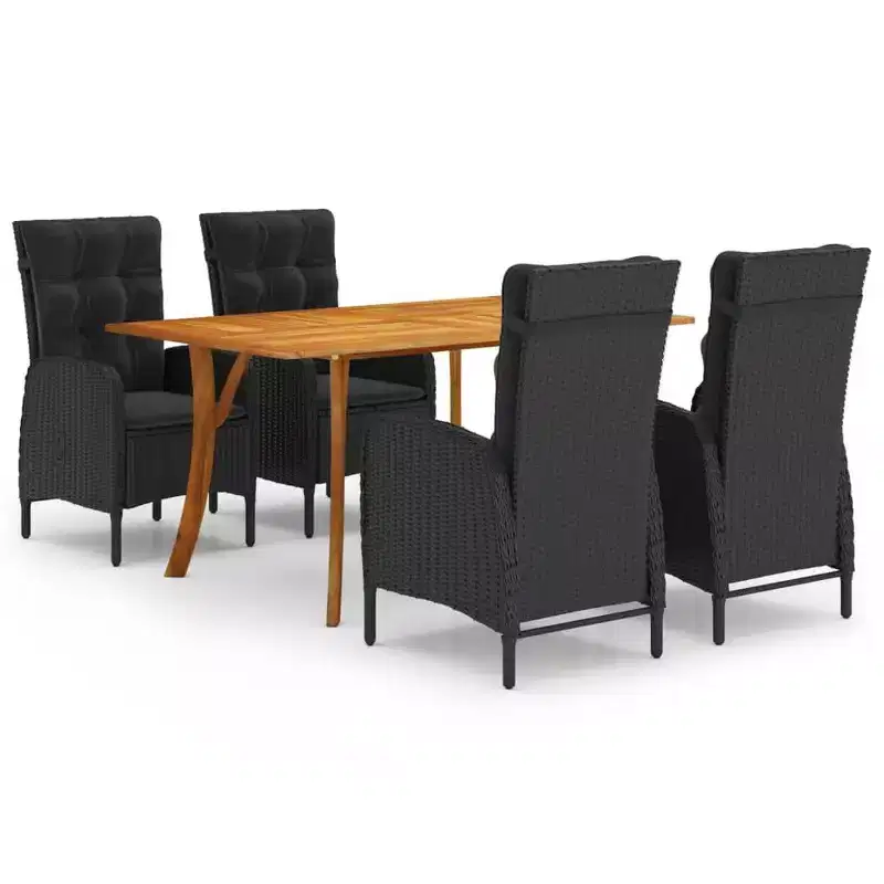 vidaXL Patio Dining Set | Sturdy Acacia Wood & PE Rattan | & Choices