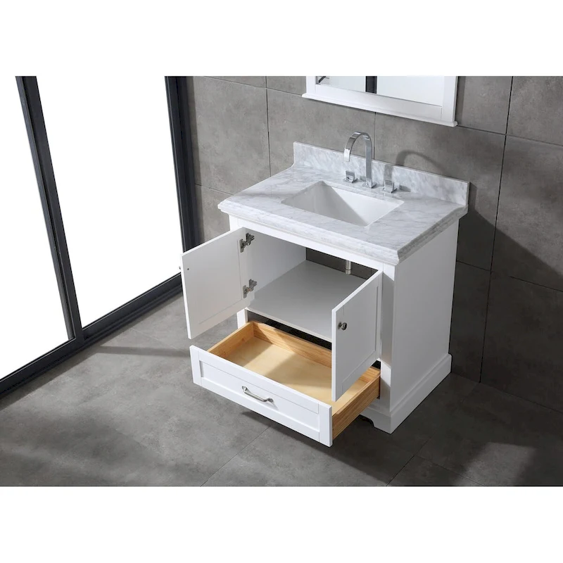 Mareo 36 Solid Wood Bathroom Vanity Set