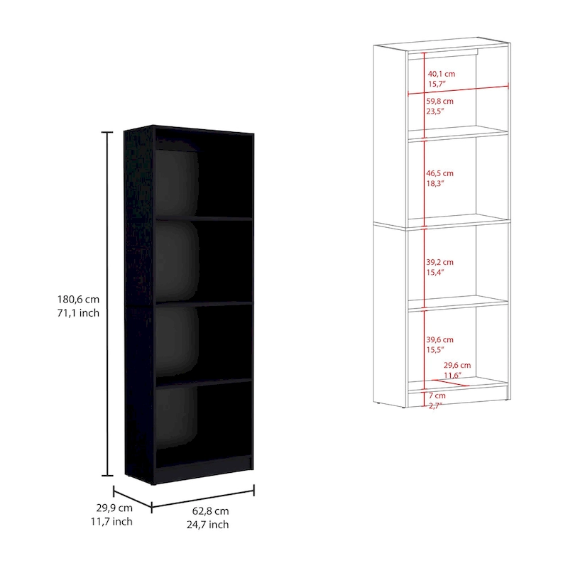 Kenyon 60 Wide 4-Shelf Bookcase Set of 3