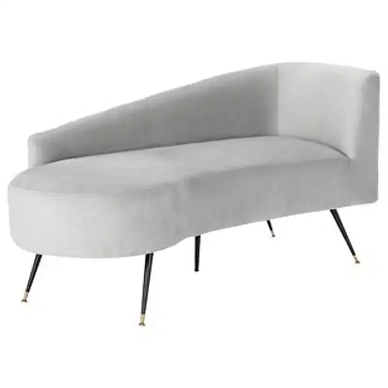 Parisian Velvet Settee Loveseat Metal Frame Gold Cap Legs Foam Cushion Seats 2 550 lbs