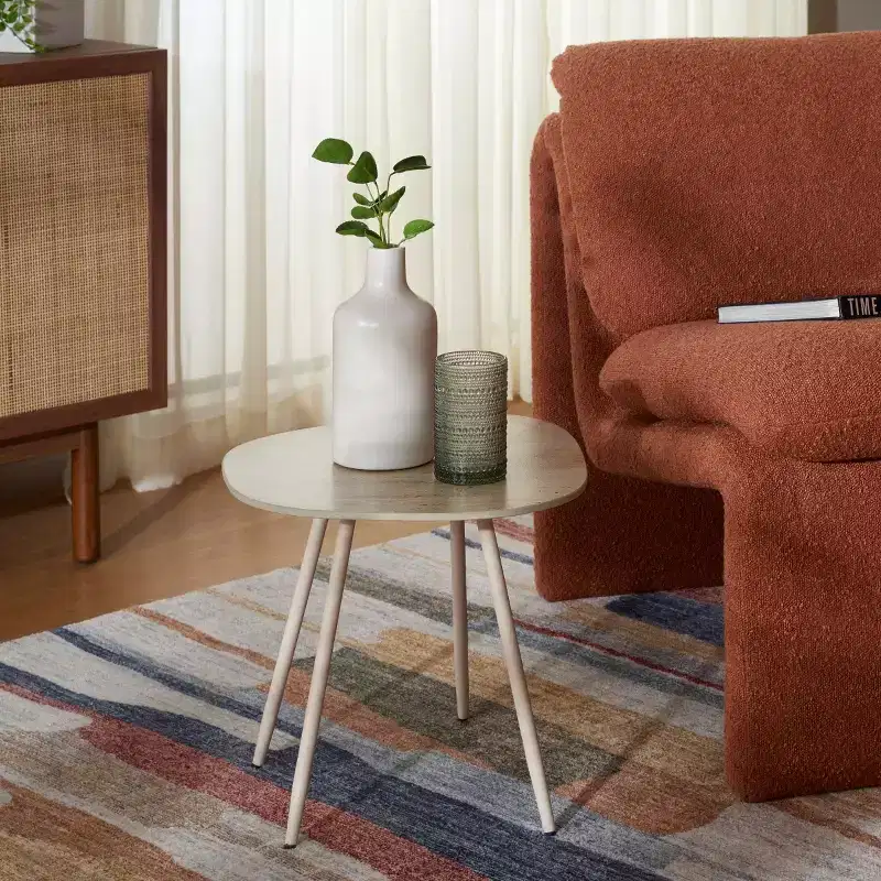 Mint Smalll Ceramic Side Table - ACC2914A - Beige Ceramic/Beige - Safavieh