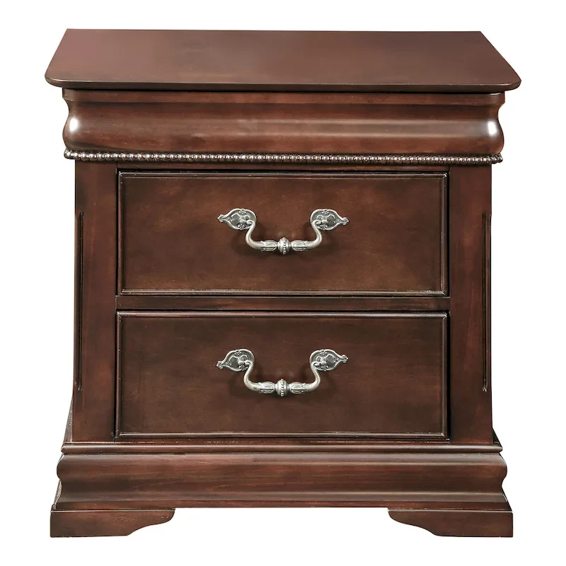 Diva Traditional Cherry Solid Wood 2-Piece Poster Bedroom Set by Furniture of America