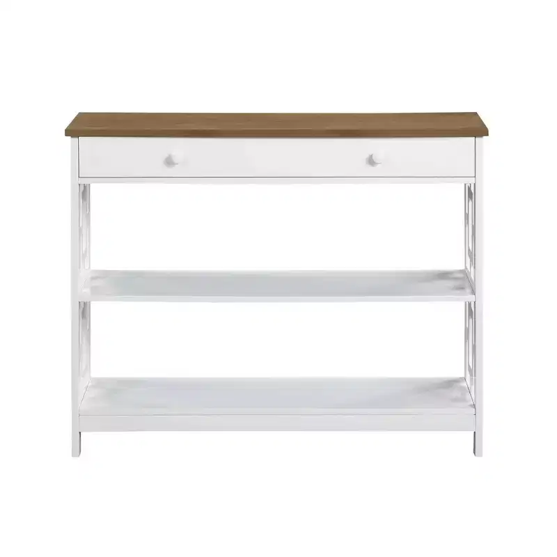 Town Square 1 Drawer Console Table with Shelves - Breighton Home