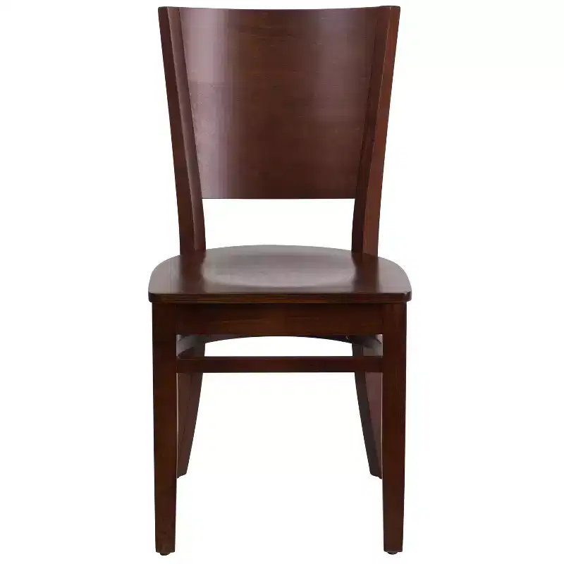 Emma and Oliver Solid Back Wooden Restaurant Dining Chair