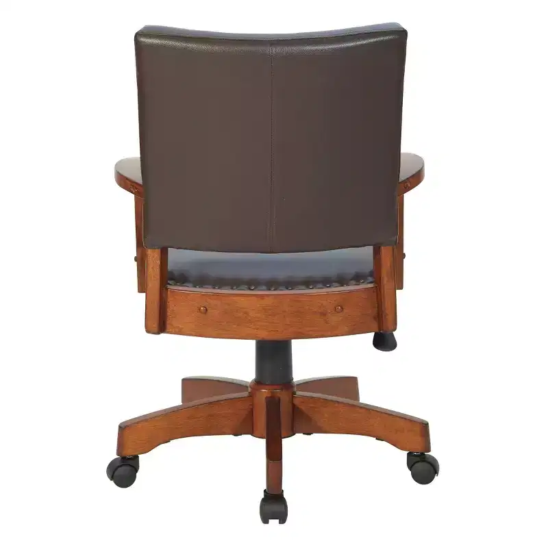 Deluxe Wood Bankers Chair Faux Leather - OSP Home Furnishings