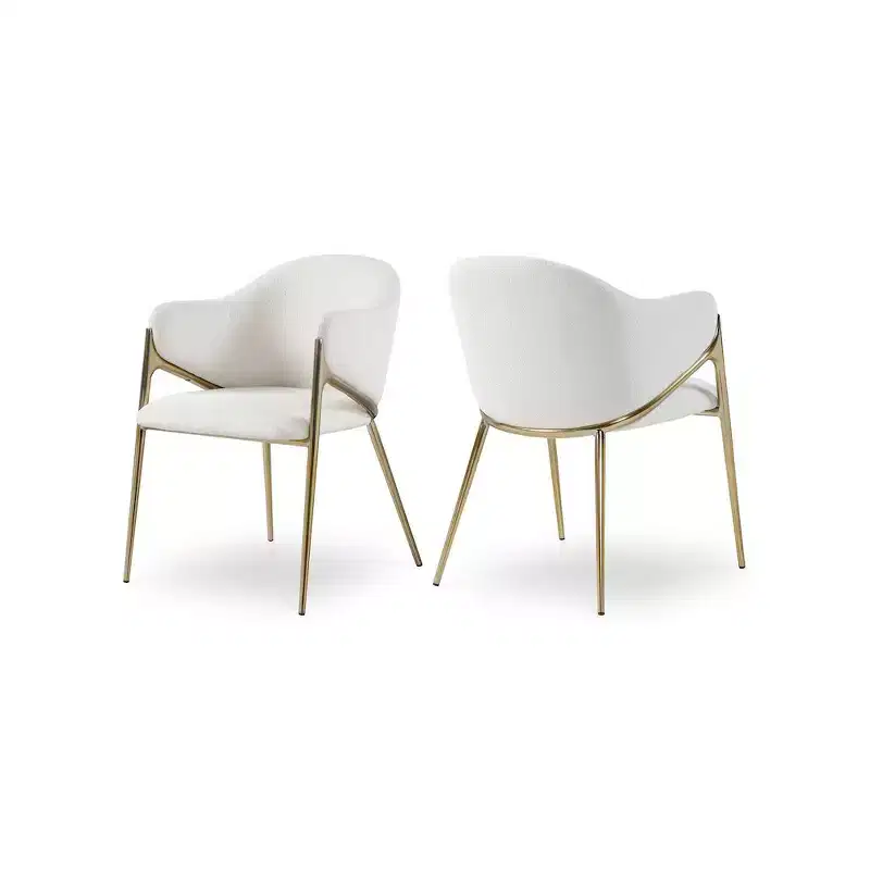 Meridian Furniture,Nial Boucle Fabric Dining Chair, Set of 2