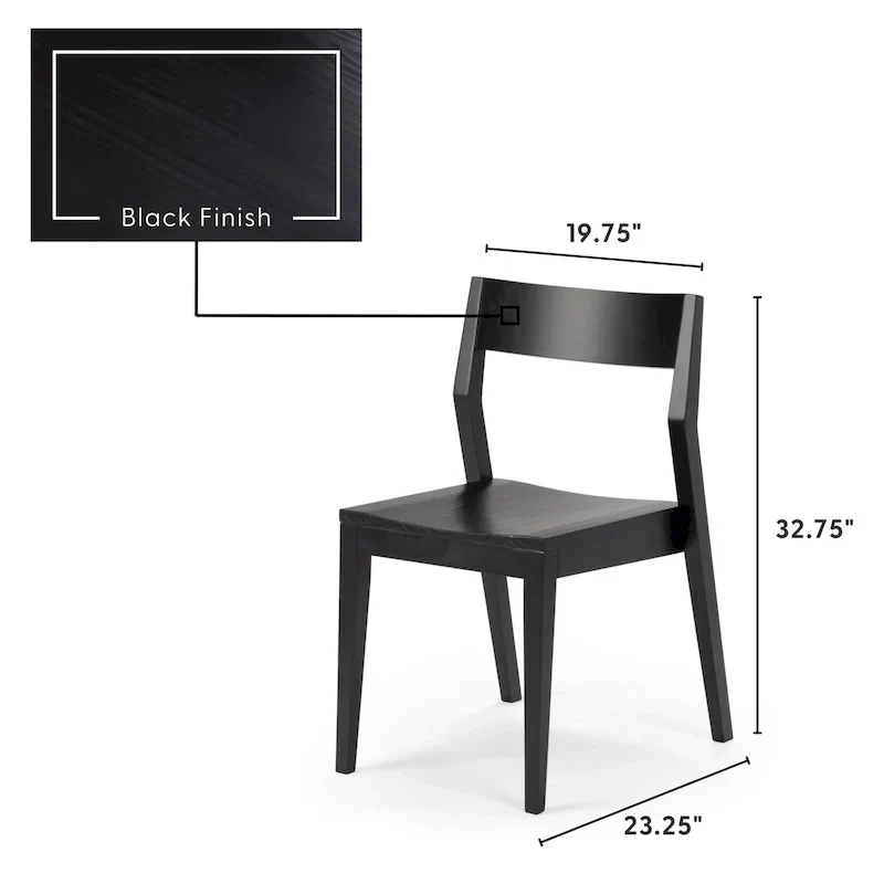 Plank and Beam Modern Solid Wood Dining Chair