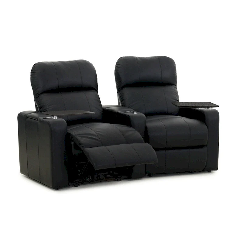 Power Leather Home Theater Seating Set — Row of 2