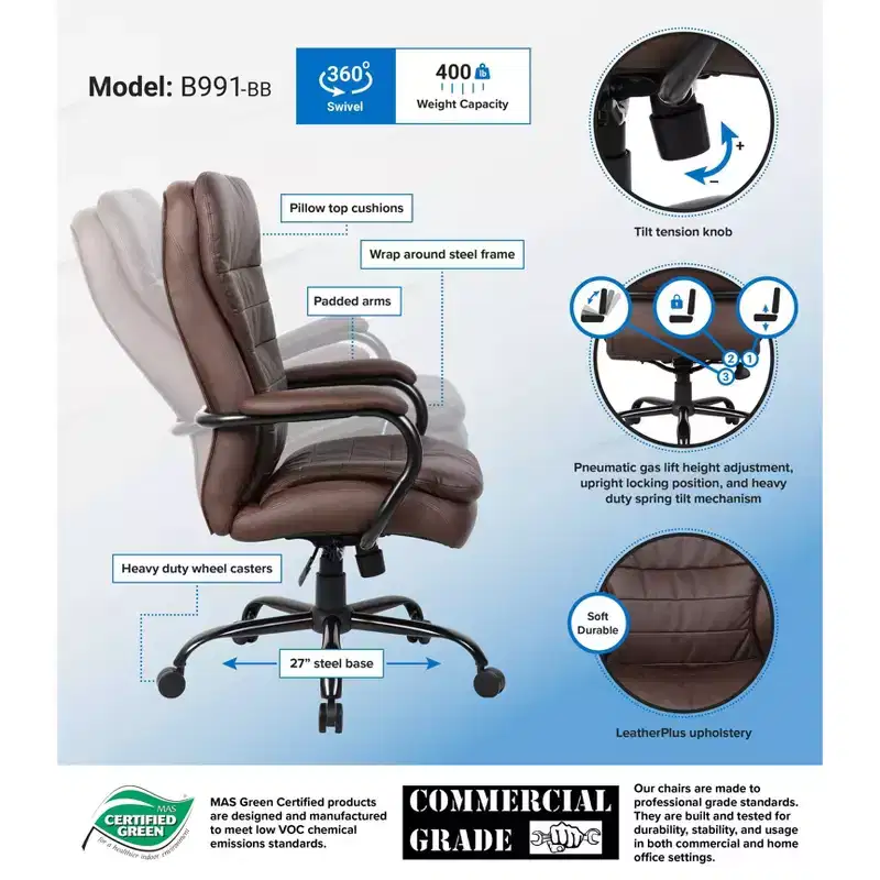 Heavy Duty Executive Chair - Boss Office Products
