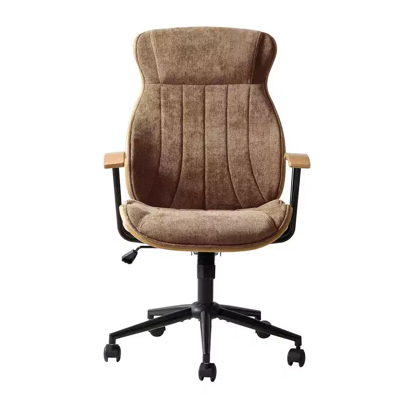 Basilio Mid-Century Modern Curved Bentwood High Back Swivel Office chair with Tilting|ART OF LIVING DESIGNS