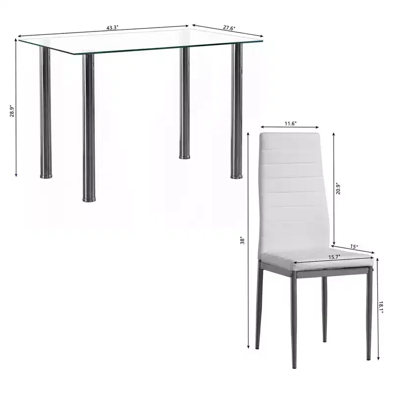 Brycen Length Glass Dining Table